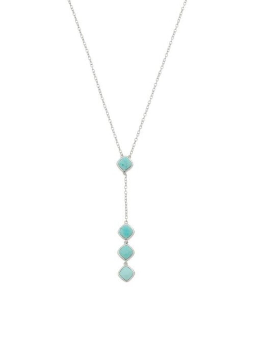 SEED & SAGE Made In Mexico Sterling Silver Plated Turquoise Pendant Necklace